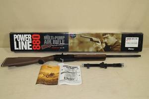 lot 40 image: Daisy Powerline 880 Pump PelletBB Gun Rifle with Scope