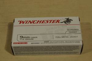 lot 6 image: 50 Winchester 9mm Luger 115 Gr FMJ Ammo