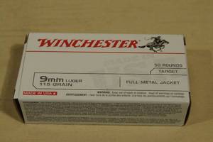 lot 7 image: 50 Winchester 9mm Luger 115 Gr FMJ Ammo