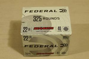lot 10 image: 325 Federal Automatch .22 LR 40 Gr Ammo