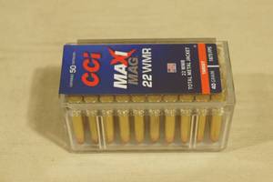 lot 17 image: 50 CCI Maxi Mag .22 WMR 40 Gr TMJ Ammo