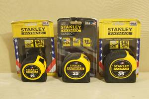 lot 109 image: Stanley FatMax Tape Measures - 16, 25, 35