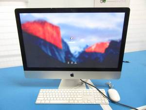 Apple&nbspA1419 iMac14,2&nbspIntel(R) Core(TM) i5-4670 CPU  3.40GHz 24 GB RAM 1TB HD&nbspMac OS X 10.11.6 (El Capitan) wKeyboard, Mouse&nbsp