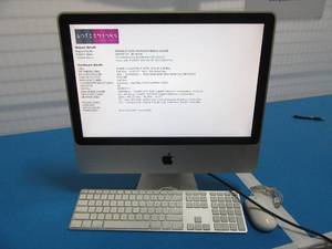 Apple&nbspiMac 8,1 A1224 All in One&nbspIntel(R) Core(TM) Core 2 Duo (E8135) 2.4GHz 2GB RAM 500 GB HD&nbspOS X 10.11.6 (El Capitan)&nbspw Apple Keyboard, mouse