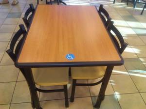 4 Top Table with 4 Chairs (Rose).