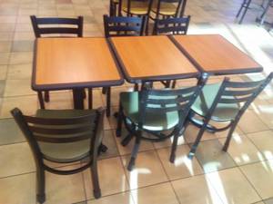 Tables (3) with 6 Chairs (Green