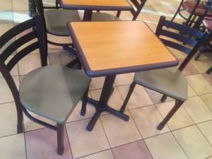 Tables (2) with 4 Chairs (Green).