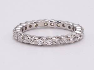 Spectacular 1.00 Carat Eternity Diamond Band  Ring in 14k White Gold