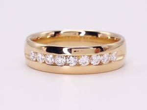 Brilliant Channel Set Diamond Band  Ring in 14k Yellow Gold