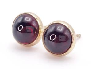 Ed Levin Designer 1.3 Carat Garnet Earrings in 14k Yellow Gold