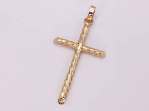 Eternal Twist Cross Necklace in 14k Gold