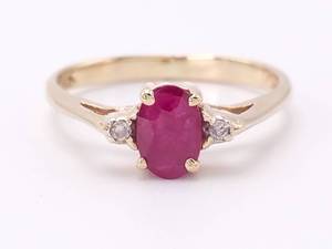 Loving .60 Carat Ruby and Diamond Ring in 14k Gold