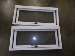 Pair of Vinyl Basement Windows still in package  15 x 32
