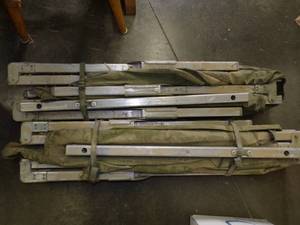 Pair of Folding Army Cots