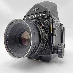 Vintage Professional Mamiya RB67 Pro S Medium Format SLR Camera with Eye Level View-Finder and 127mm 13.8 Lens