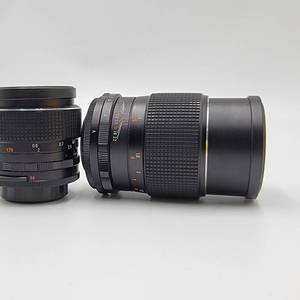 2  Asanuma 135mm Auto-Tele f2.8 Portrait Lens & 35 mm Auto-Wide f2.8 Camera Lenses with Bags