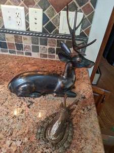 lot 186 image: Set of 2 Beautiful DeerStag Decorations