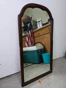 lot 228 image: Large Wood Framed Mirror