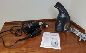 lot 117 image: Salon Series 1878 Watt Blow-dryer & Joy Mangano My little Steamer Go Mini