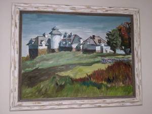 lot 5 image: Stunning Hand Painted Canvas Signed Harriet 75