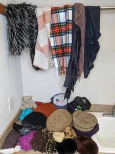 lot 321 image: Scarves, Hats, Gloves, and Earmuffs lot