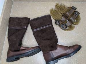 lot 325 image: Womens Tall Casual Boots and Sensi Assisi Sandals