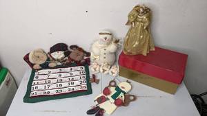 lot 271 image: Neiman Marcus Angel Tree Topper, Advent Calendar & Other Christmas Decor