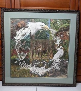 lot 87 image: Inspiring Bev Doolittle Print Sacred Circle 29.75 Square