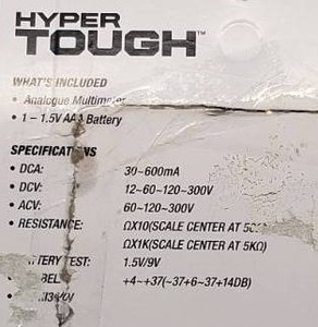 lot 58 image: Analogue Multi Meter