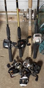 Bait cast Reals with Fishing Poles & Nets