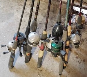 Closed Face Reels with Fishing Poles
