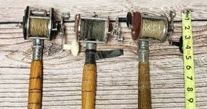 Large Vintage Bait Cast Fishing Reels
