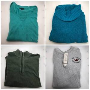 lot 34 image: Sweater Collection (L) American Eagle Studio Works Eoco Green Hollister