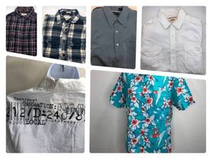 lot 48 image: Button Up Shirt Collection (M) Sonoma Abercrombie & Fitch Kenneth Cole Michael Kors Modern Amusement DKNY
