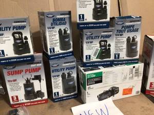 lot 13 image: Lot of Utility Pumps and hoses not used see pictures