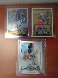 3 Former Vikings Autographed Cards