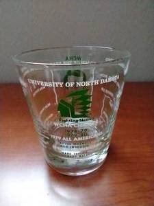Vintage Fighting Sioux Championship Glass Tumbler