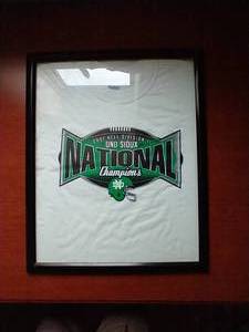 2001 Fighting Sioux Football Champs T-Shirt in Frame