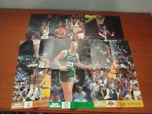 6 Vintage Sports Illustrated Fold-Out NBA Posters