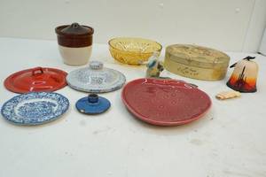 Cast iron, graniteware, jar, bowl