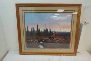 Large framed wildlife print