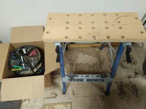 lot 372 image: Work Bench and Tool Caddy