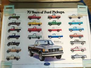 lot 383 image: 70 Years of Ford Pickup Trucks Poster