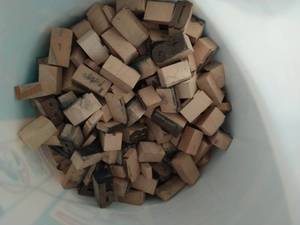 lot 392 image: Huge Bucket of Wood Typography Stamps