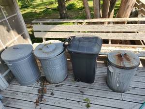 lot 475 image: Collection of Four Garbage Cans