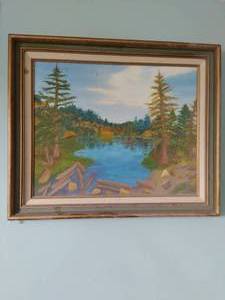 lot 133 image: Two Pieces Of Art And Four Frames