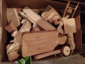 lot 26 image: Two Boxes Of Wood Toys