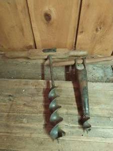 lot 47 image: Two vintage Hand Augers