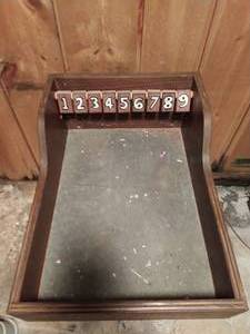lot 216 image: Game Board- Shut the box