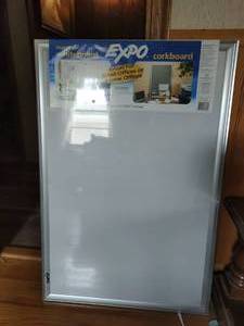 lot 75 image: Double-Sided White Board Corkboard
